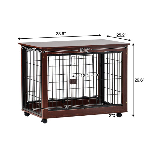 39¡± Length Furniture Style Pet Dog Crate Cage End Table